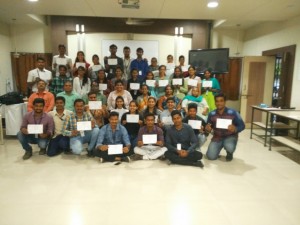 Certificate Distribution for the Workshop on Presentation skills for MBA I- 1